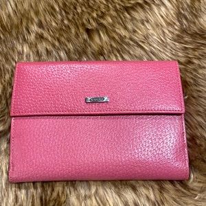Gucci Pink Leather Bi-fold Wallet Authentic